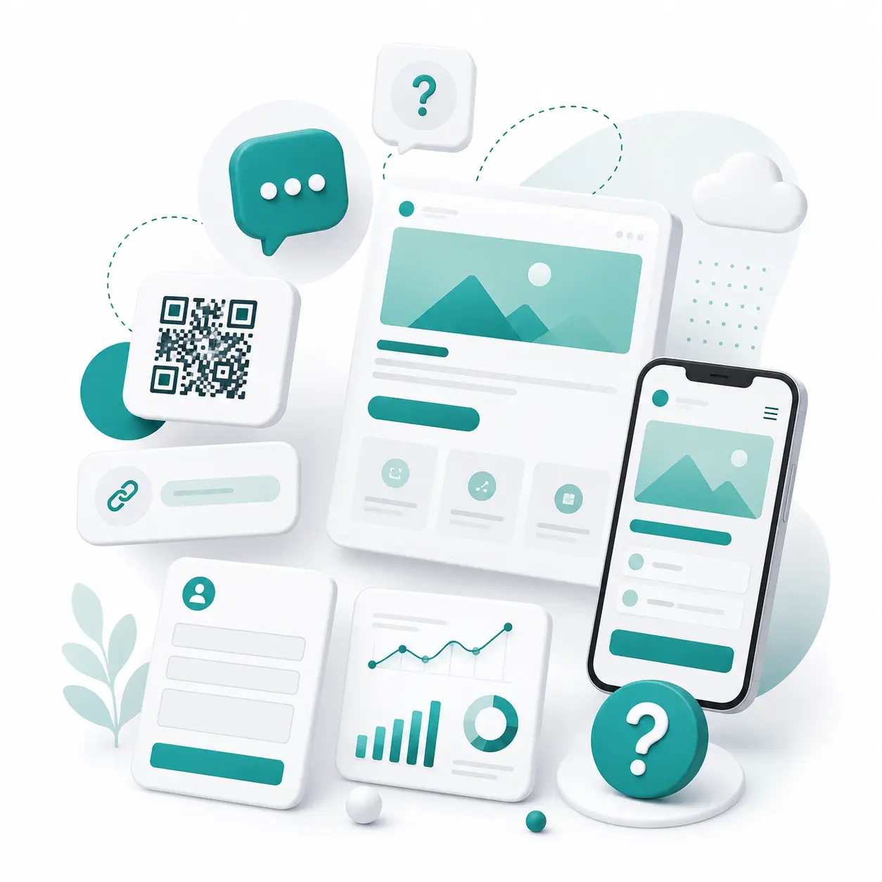 Taskly Tools QR code, landing page, analytics and mobile tools