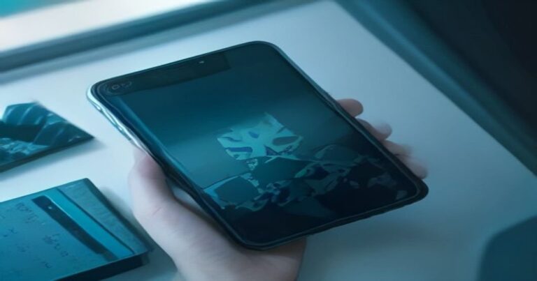 Person using a smartphone to scan a dynamic QR code on a printed flyer